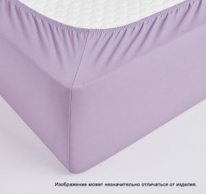 Простыня на резинке поплин цвет: Сирень 1