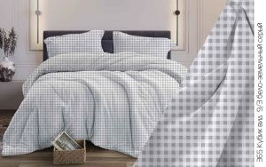 КПБ Бязь "Бояртекс" диз. № 365 Кубик, 9/3 Вид, б/з серый (L)