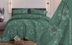 КПБ Бязь "Бояртекс" диз. № 346 Грация, 3/8 Вид, изумрудный (L)