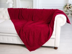 Простыня махровая, г/к, 150х200, арт. ВТ 150-200, 380 гр/м2, цвет: 945-бордовый