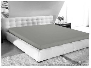 Простыня на резинке сатин (У) цвет:16-0000 TPX Светлый графит