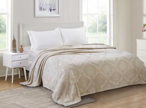 Плед ВЕЛСОФТ диз. 062 (13-0907) Слоновая кость (Л)