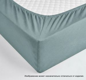 Простыня на резинке поплин цвет: Дельфин 1