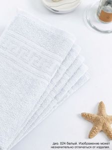 Полотенце махровое, г/к, 30х50, арт. ВТ 30-50Г, 380 гр/м2, цвет: 024-белый