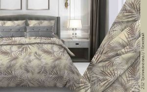 КПБ Бязь "Бояртекс" диз. № 232 Тропикана, 1/1 Вид, бежевый (N)