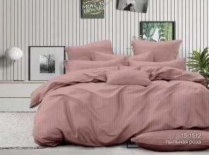 КПБ Микрофибра-страйп "Pandora" диз. № 1х1 (15-1512) Пыльная роза (N)